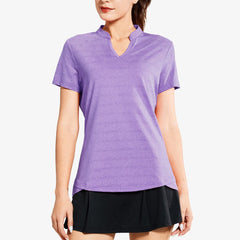 Women Golf Polo Shirts Collarless UPF 50+ Tennis Running T-Shirt Women Polo MIER