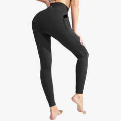 Women High Waist Workout Yoga Pants Athletic Legging with Pockets Women Yoga Pants Black / S MIER