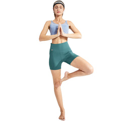 Women High Waist Yoga Tummy Control Shorts, 5 Inch Women Yoga Shorts MIER