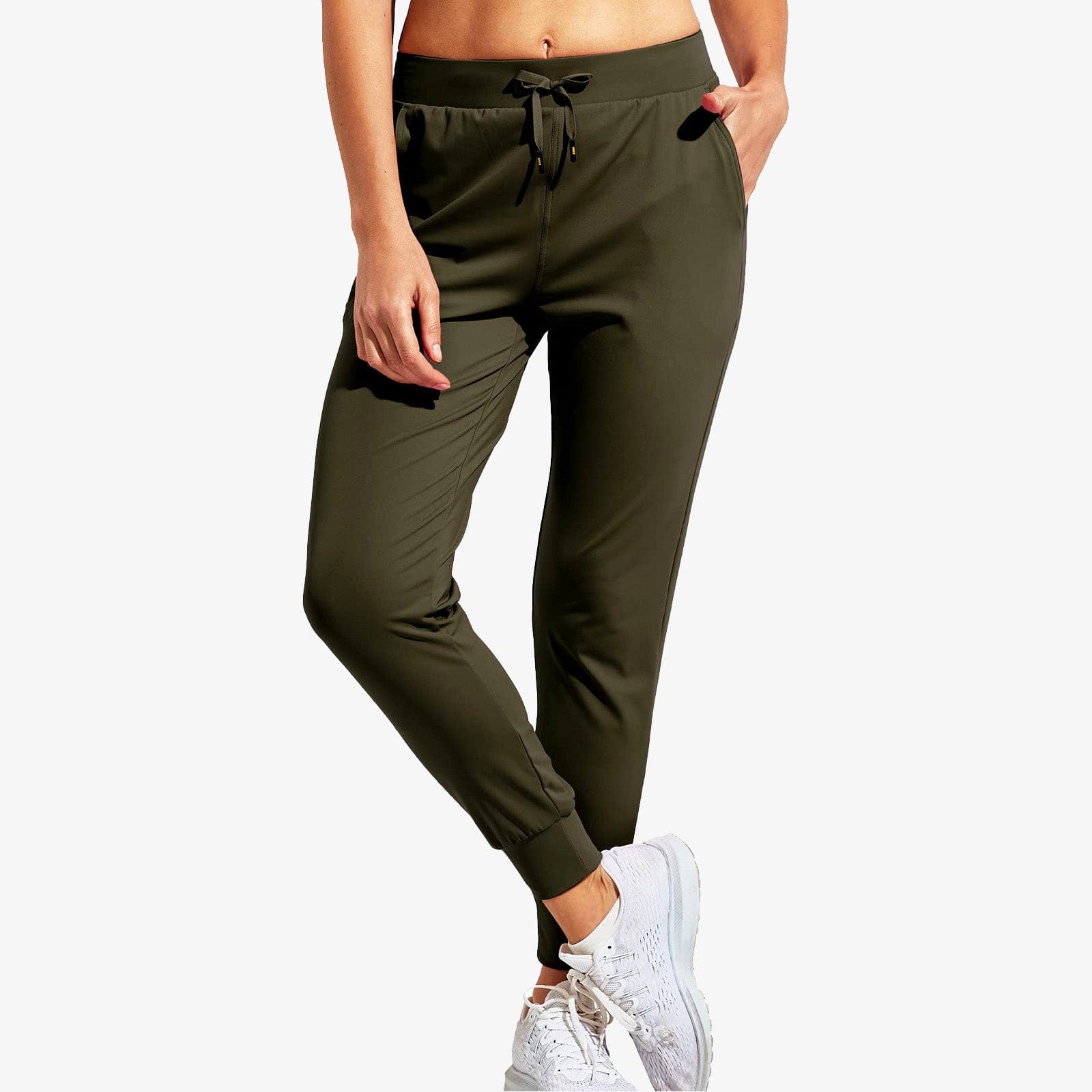 Crz yoga Women's Breathable Loose Fit Elastic Waist Pull on Travel Hiking  Pants Lightweight Quick Dry Drawstring Casual Workout Joggers with Pockets