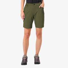 Women Quick Dry Stretchy Hiking Cargo Shorts with 5 Pockets Hiking Shorts Army Green / 2 MIER