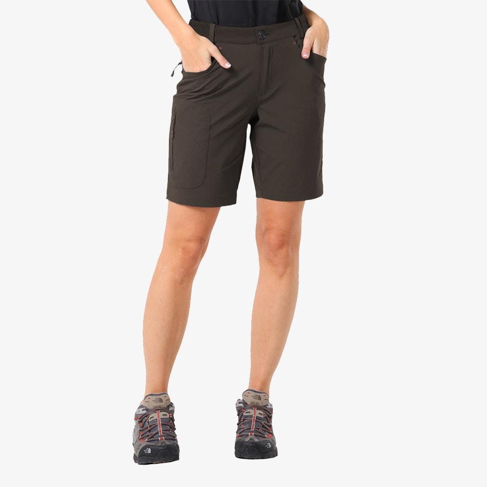 Women Quick Dry Stretchy Hiking Cargo Shorts with 5 Pockets Hiking Shorts Brown / 2 MIER