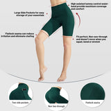 Women's High Waist Yoga Tummy Control Stretch Shorts, 8 Inch Women Yoga Shorts MIER