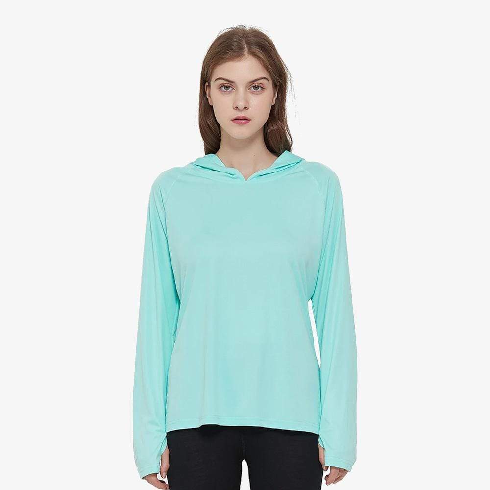 Women's Long Sleeve Sun Protection T-Shirt Yoga Aqua / S MIER