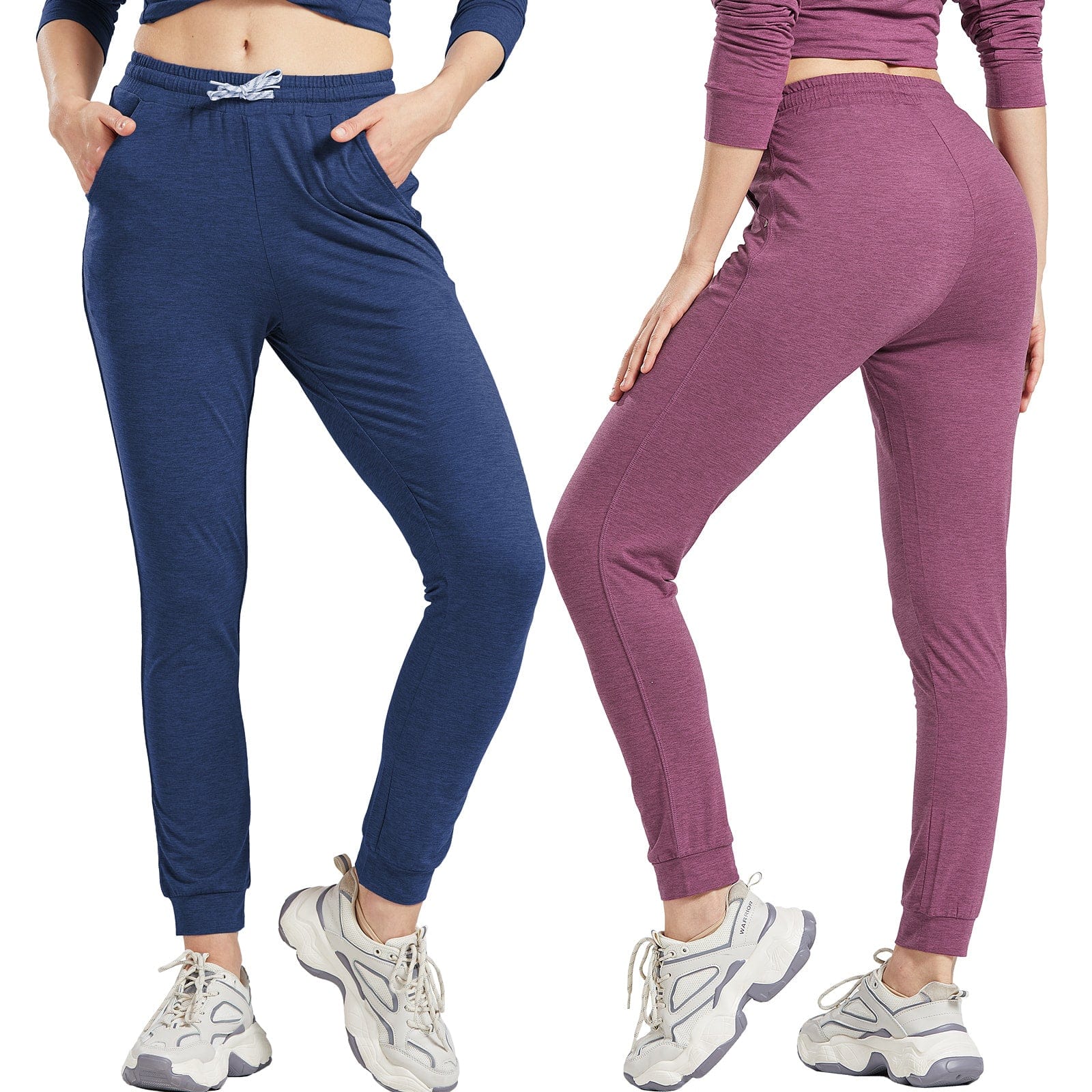 Women's Ultra-soft Workout Sweatpants Joggers with Pockets Women's Train & Active Pants Navy Plum / S MIER