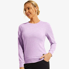 Women Ultra Soft T-shirts Stretch Athletic Crew Neck Tees Women Active Shirt Lavender / S MIER